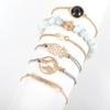 Bracciale 6 pezzi/set Retro Tartaruga Mappa Ananas Perline Vuote