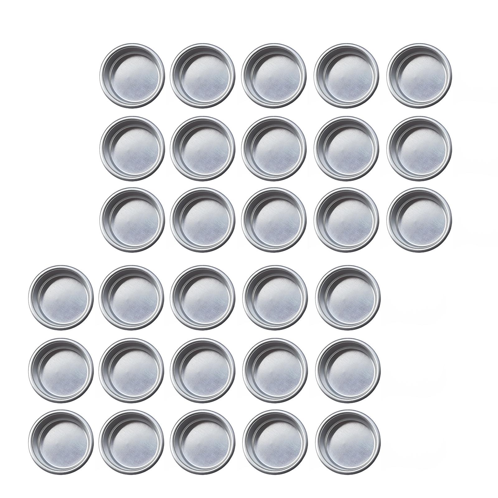 

Pack of 30 Tealight Round Containers for DIY Candle Crafting Aluminum Wax Candle Holders Round Jars Cups for Home Decors