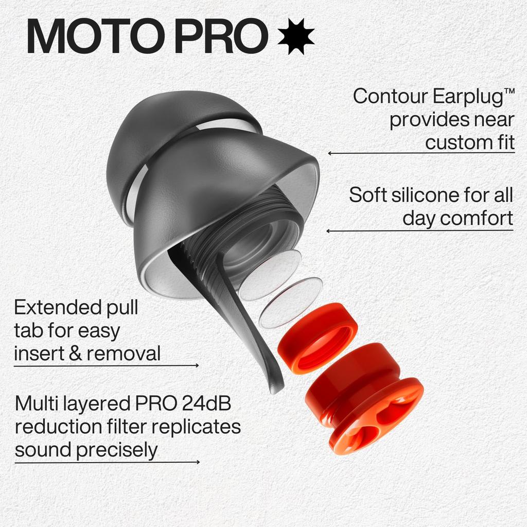EarPeace PRO Ear Plugs for Motorcycles 2 6 noise reduction for motorsports such as sound reduction value of hearing - sizes, pieces, motorcycles,