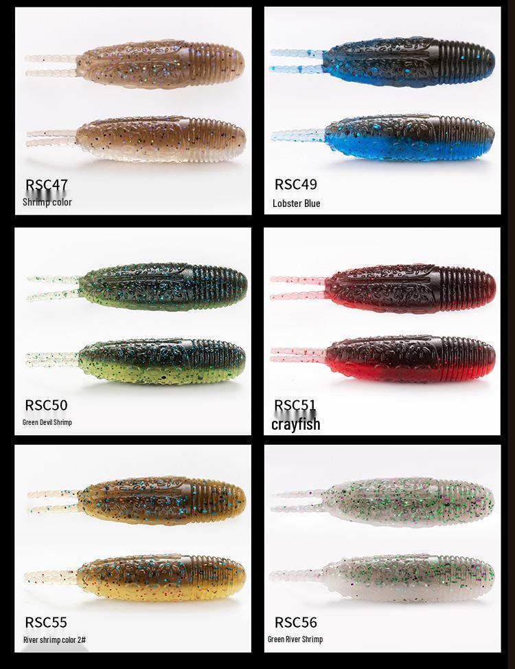 RIKAON Vysoce Gravitační Měkká Nástraha Wild Dog Shrimp pro Seabass a Mandarínské Ryby
