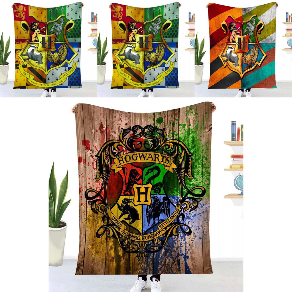 Harry Potter Polyester Fleece Blanket With Cartoon Anime Prints For Home Use And Gift