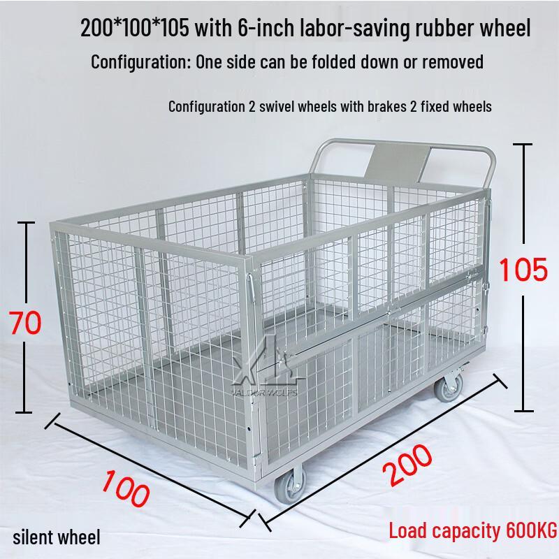 Heavy-Duty Mesh Warehouse Hand Cart