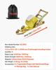 Ratchet Straps, 38.1 mm x 3 m, Heavy Duty Tie Down Straps with Double J Hook, 3000 kg Break Strength, Carry Bag, Tie Down Ratcheting for Moving,