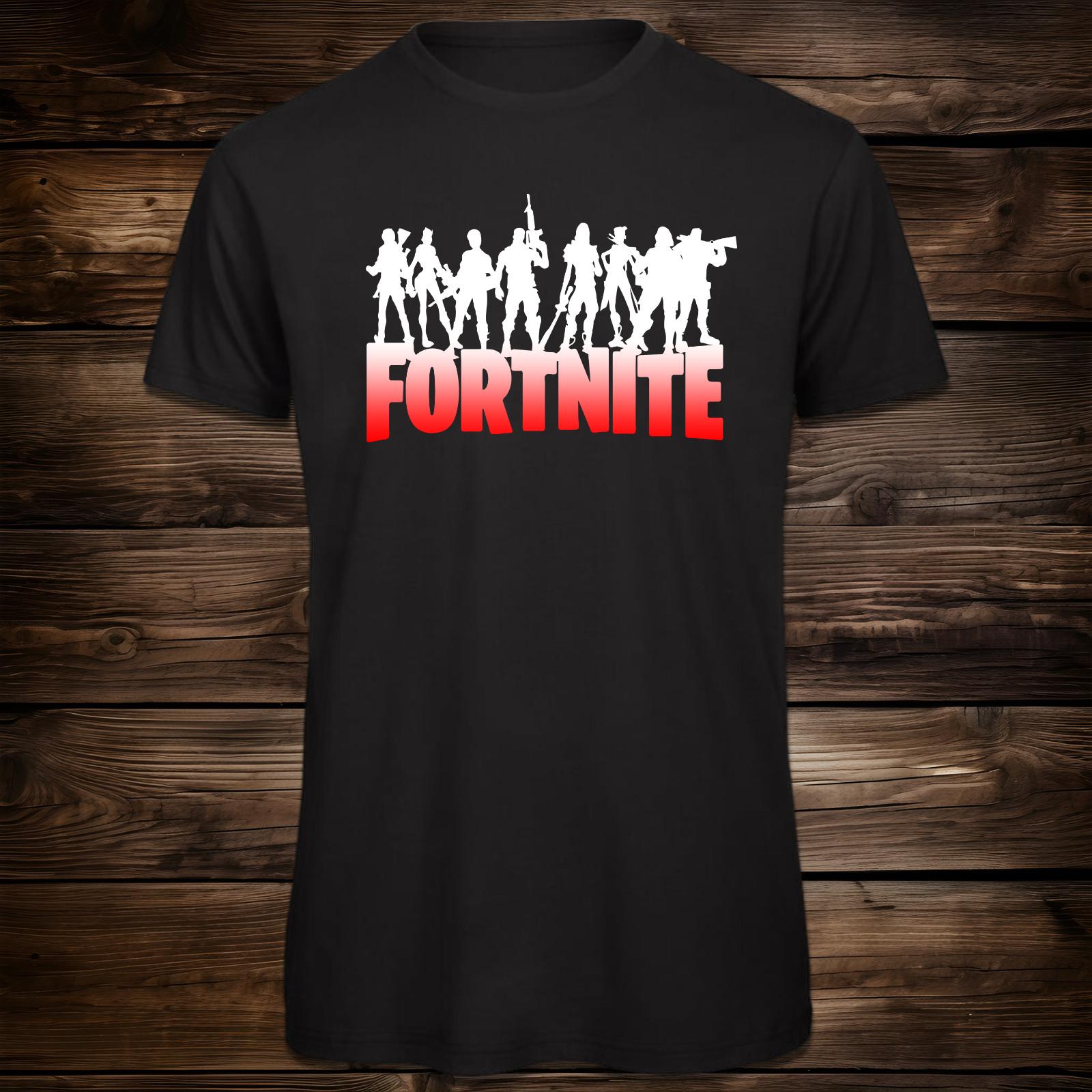 Fortnite Gaming T Shirt Mens Womens Tees Top Top White/Red | Unisex 100% Cotton 2XL