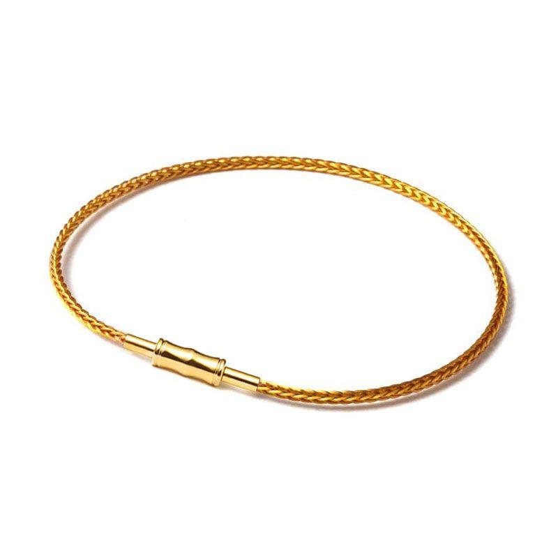 

Веревка толщиной 1,5 мм, носимый 3D браслет из красной веревки с бусинами на удачу, браслет-шнурок, водонепроницаемый и износостойкий, бамбуковый узел, не выцветающий 22cm 1.5mm gold steel wire rope