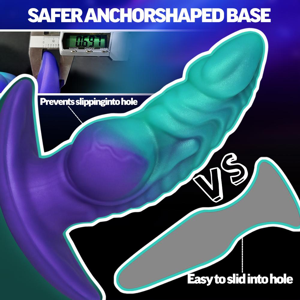 Silicone Huge Buttplug Fantasy Dildo Shaped Anal Plugs G-Spot Clitoral Stimulator False Penis Sex Toys for Men Women Prostate Massager