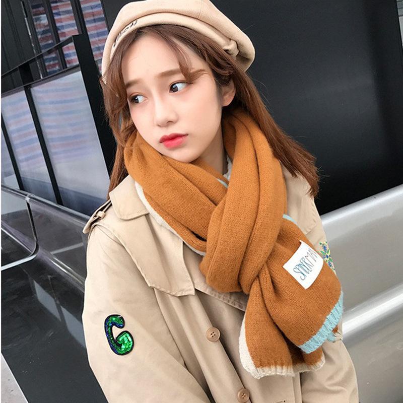 Qiandongge Schal Damen Winter Koreanisch Vielseitig Studentenpaar Gestrickt Warmer Schal Fabrik Direktverkauf