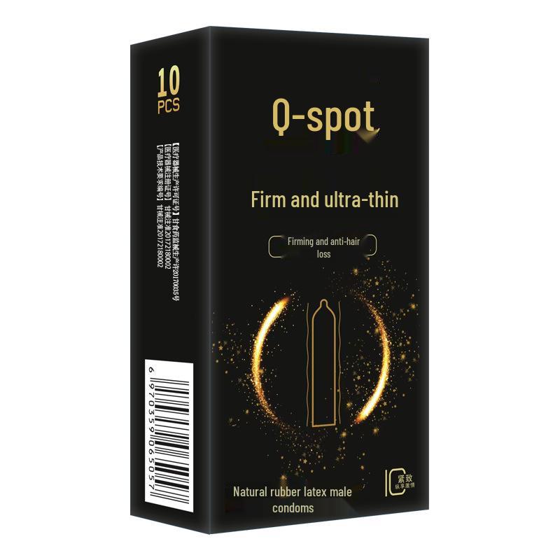 Q-point Ultra-dünne Hyaluronsäure 001 Langanhaltende Körnchen-Kondome - Original, Sicher, Bare Entry