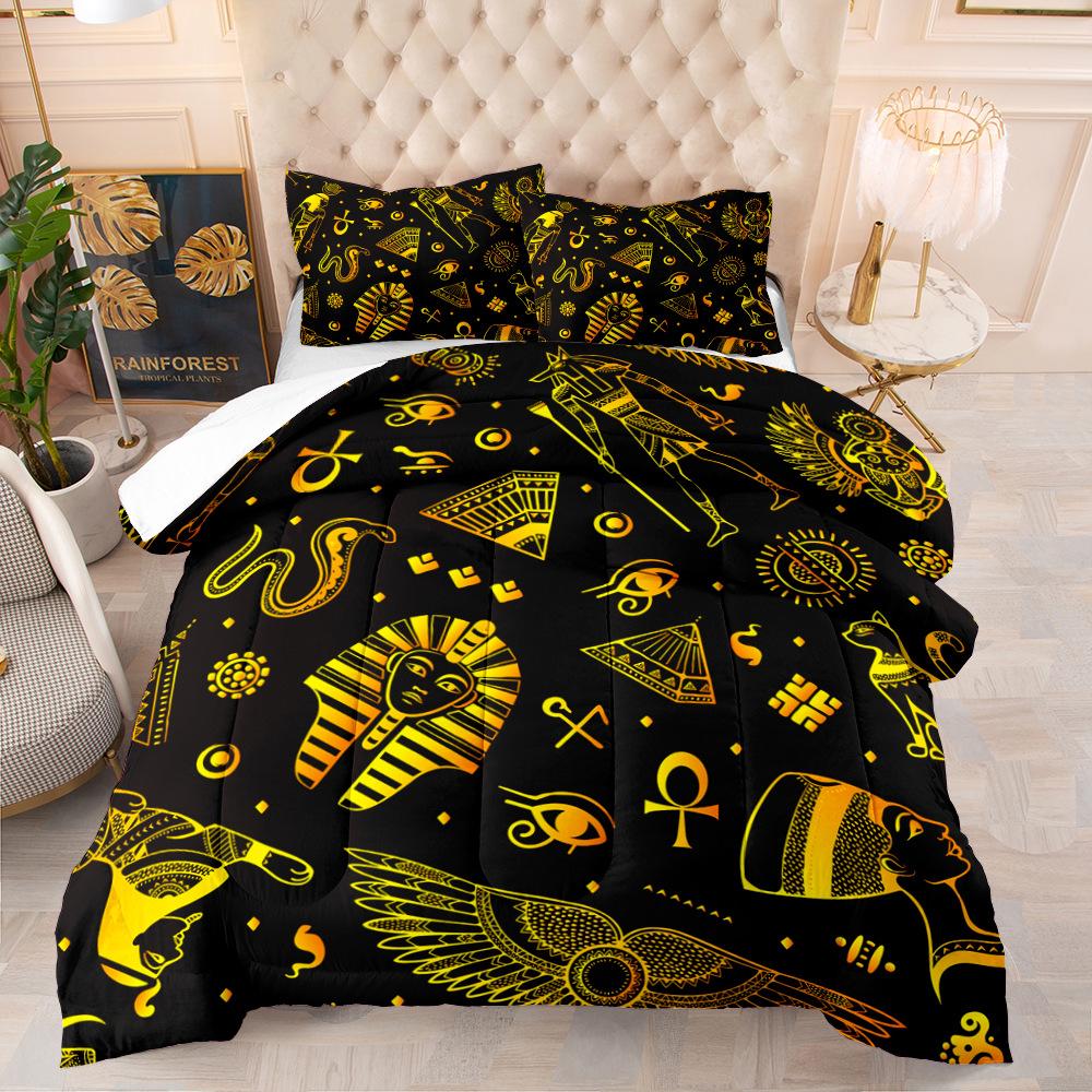 Kemila 3D-Bettwäsche, Bettbezug und Kissenbezug, Bettwäsche, Sonne und Mond, Twin-Bettwäsche-Set