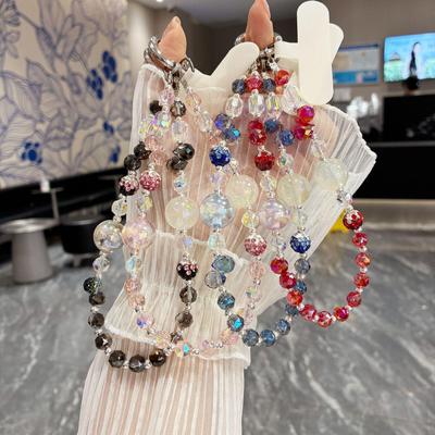 Dazzling Crystal Luxury Mobile Phone Chain: Niche Design Wrist Bracelet & Neck Lanyard