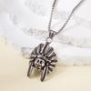 Long Hip-hop Necklace Chain European and American Indian Chief Mask Pendant Trendy Jewelry