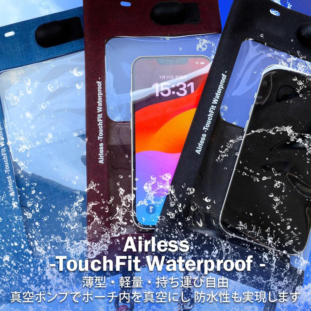 Smarfy Airless TouchFit Waterproof Case with Vacuum Waterproof Pouch for IPX8 Long Vacuum Double Card Compatible with Multiple Perfect for Underwater