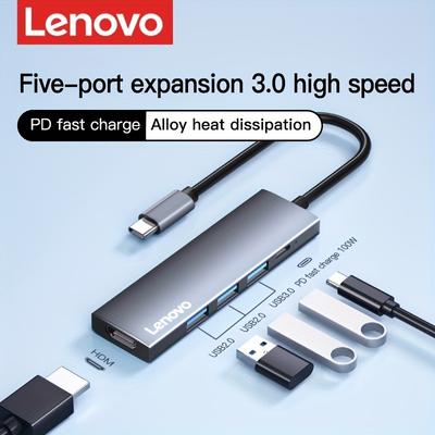 Lenovo-5 In 1 USB C Hub with 4K HDMI 100W Power Delivery 3 USB-A Data Ports Multiport Adapter for MacBook Pro and Air S705