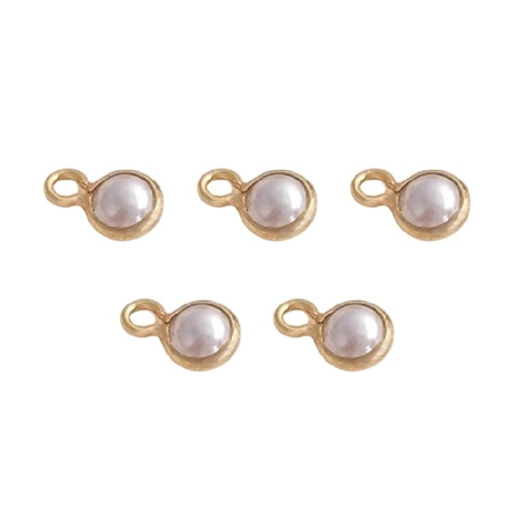 Set of 5 Unqiue Pearls Pendants Jewelry Component Pearls Jewelry Findings Suitable for Jewelry Bracelets and Necklaces