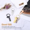 PATIKIL Stainless Steel Engraving Keychain 30 Metal Leather Engravable Stamping Blank Key Ring Tags for DIY Keychain Rose Tone Blanks, Pieces, Crafts,