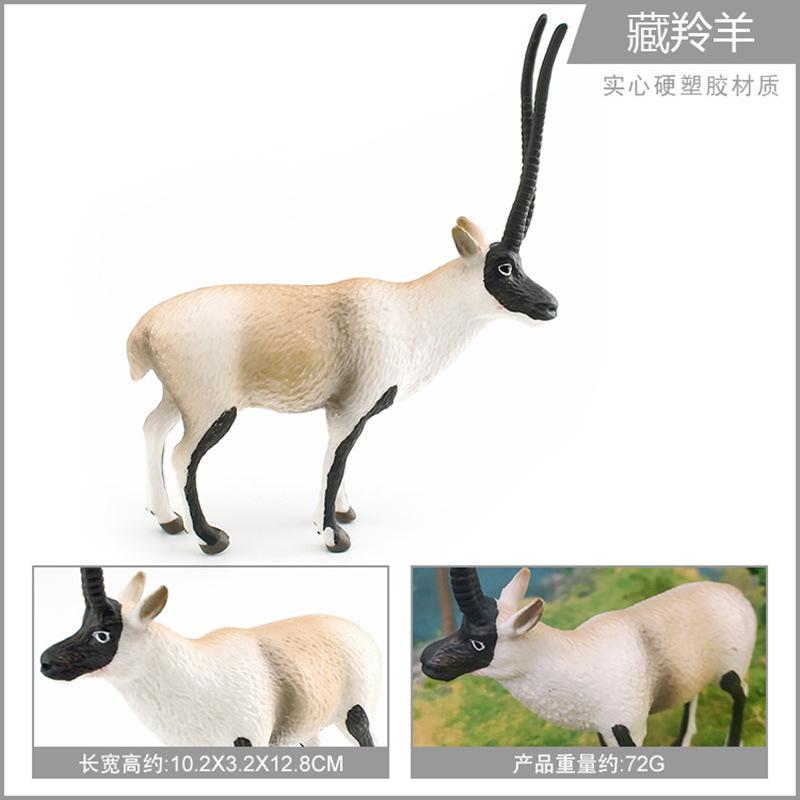 Simulation Forest Animal Model Tibetan Antelope Sika Deer Children'S Science And Education Cognitive Ornament Static Figure Toy