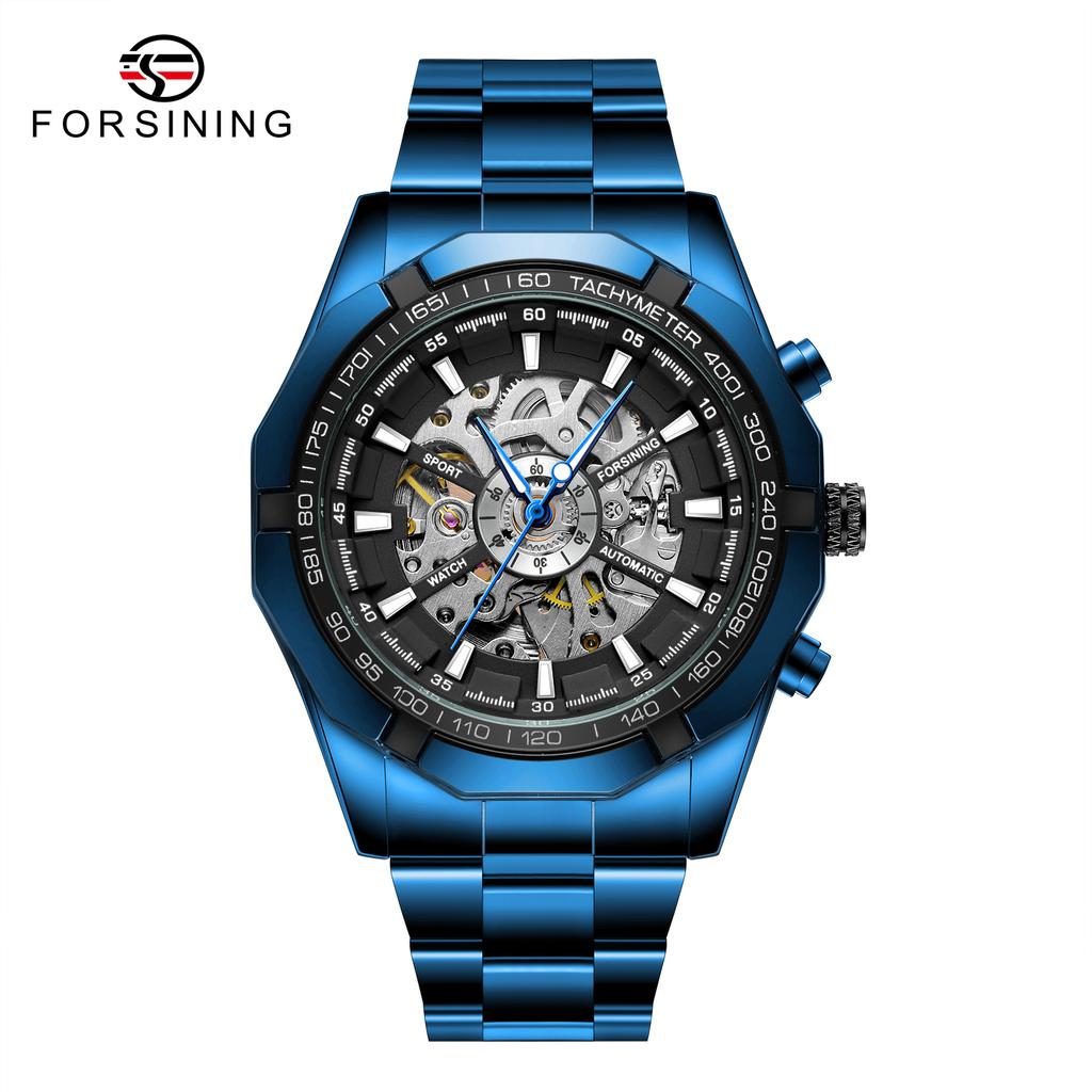 Forsining Chinese Relogio Forsining Montrepourhomme Stainless Steel Bracelet Mechanical Skeleton Automatic Watch Wristwatch Man