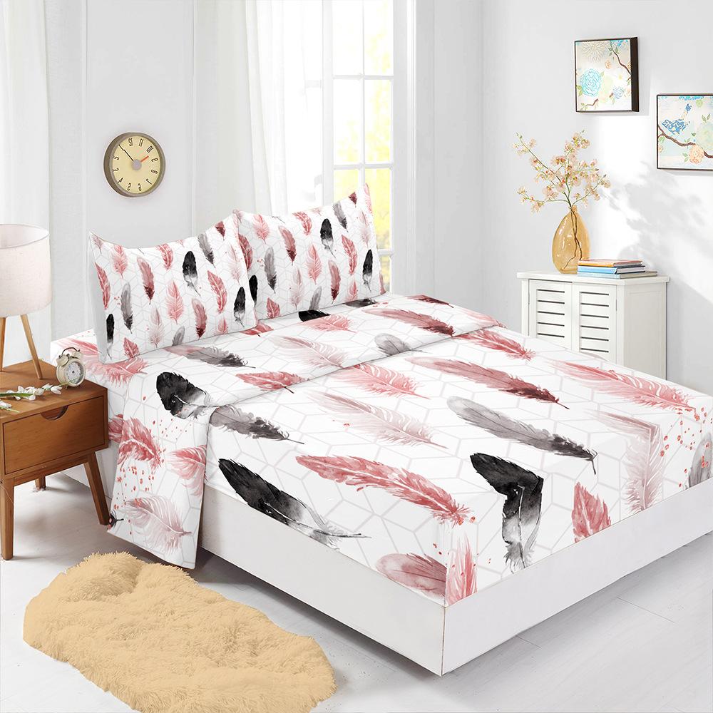 Four-Piece Mattress Sheet Digital Printing Dream Catcher Mattress Protective Cover Bedding