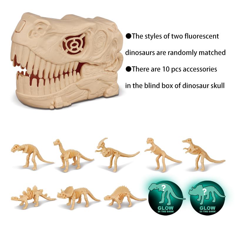 

Full Set Dinosaur Toys Fossil Skeleton Simulation Model Set Mini Action Figure Educational Ingenious Collection Plaything For Children