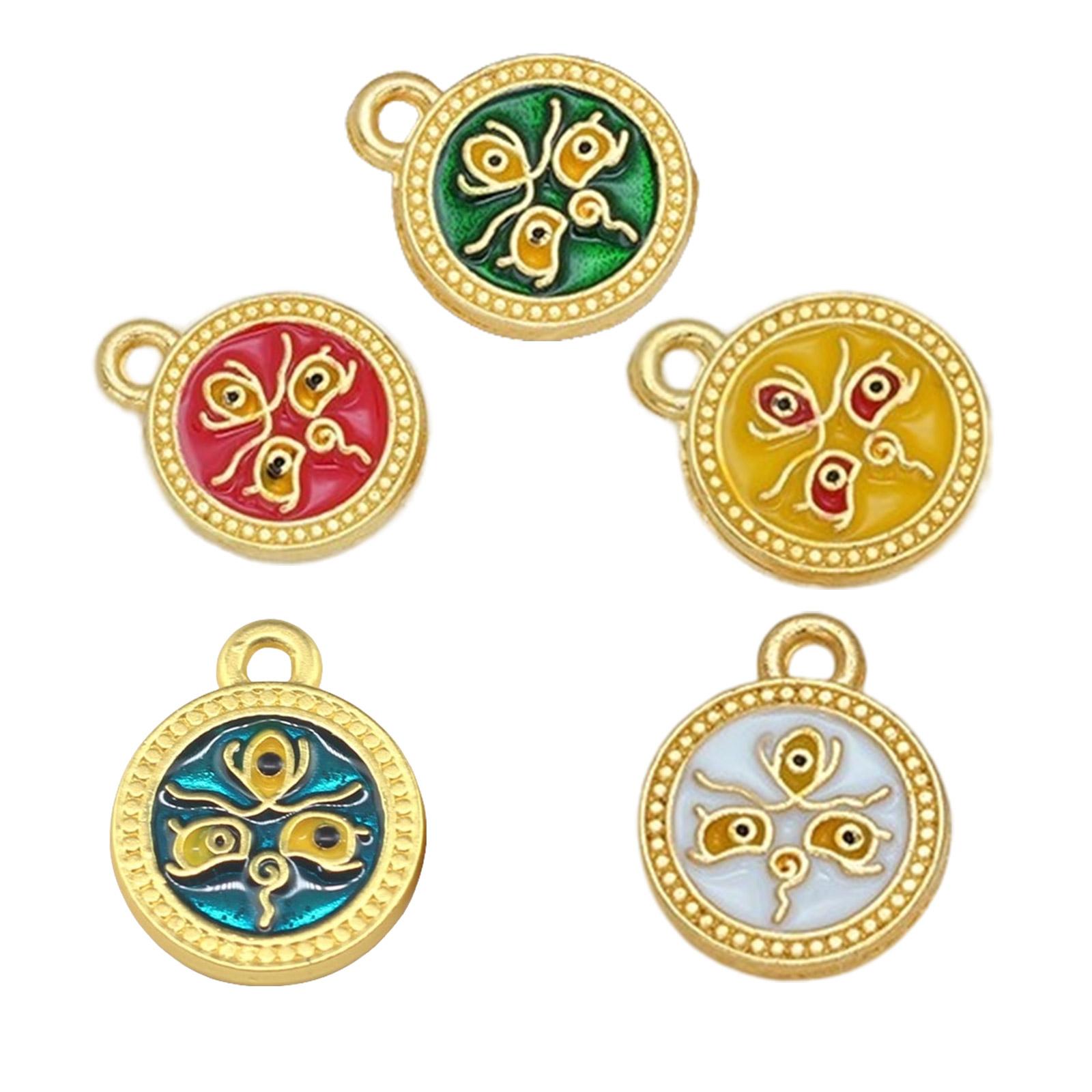 

5 штук Практичный сплав Подвеска Пять Путей Бог Богатства Портативный для Любителей Ювелирных Изделий, Ищущих Удачи и Богатства A