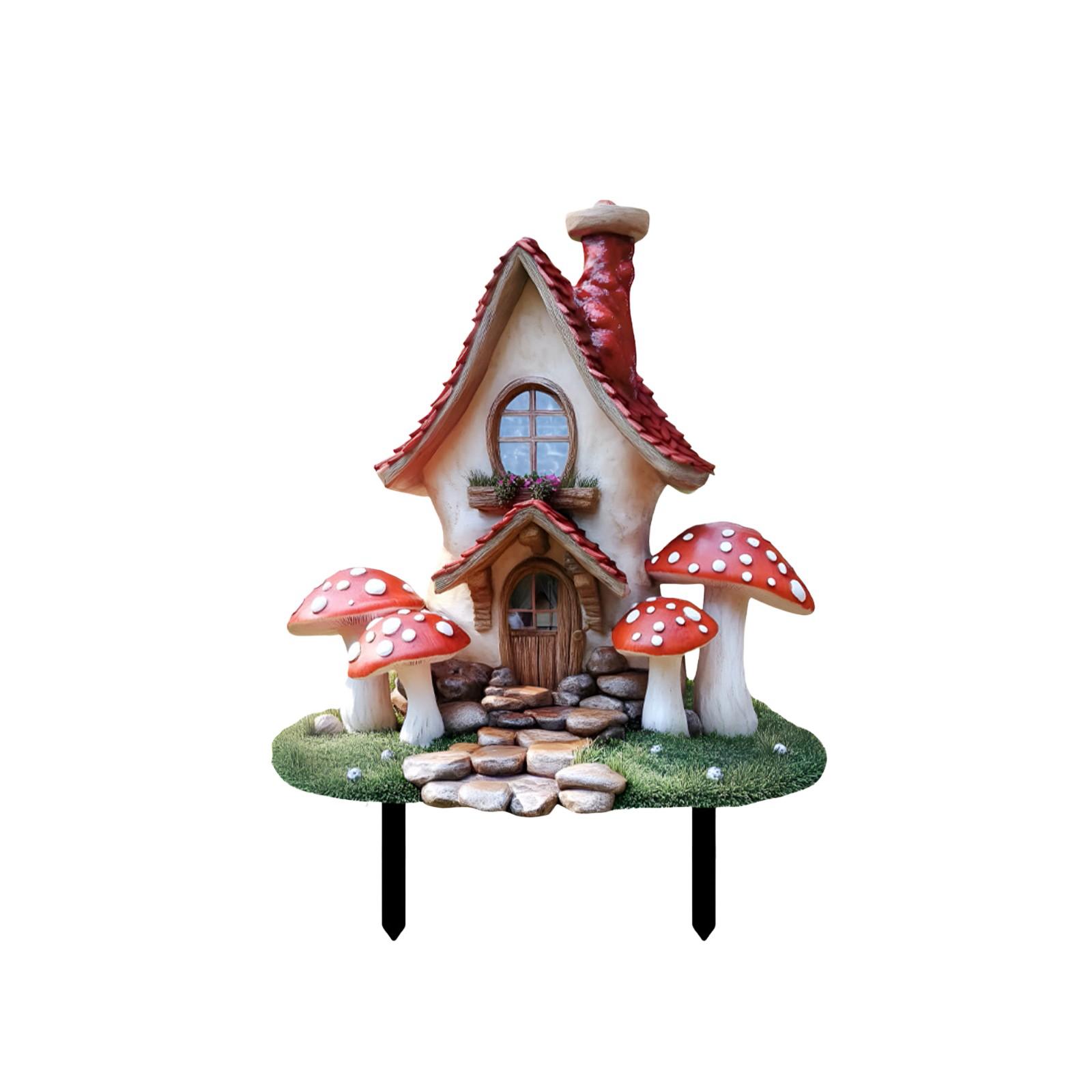 

ПВХ Садовая Вставка для Карточки Креативное Украшение Лесного Сада Вставка в Грунт Деревенская Атмосфера Украшение Плагин One Size