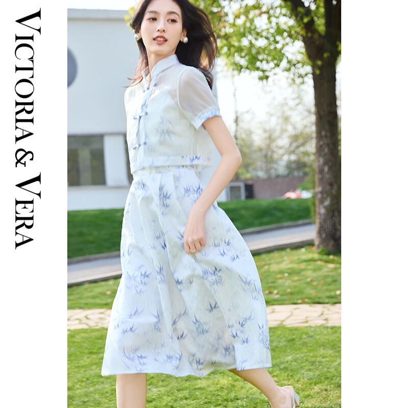 

VICTORIA&VERA Women s Chiffon Jacket & Dress Set S
