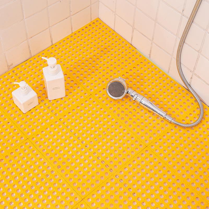 30X30cm Bathroom Non-slip Mat Kitchen Bath Shower Toilet Plastic Waterproof Spliced Patchwork Floor Mat