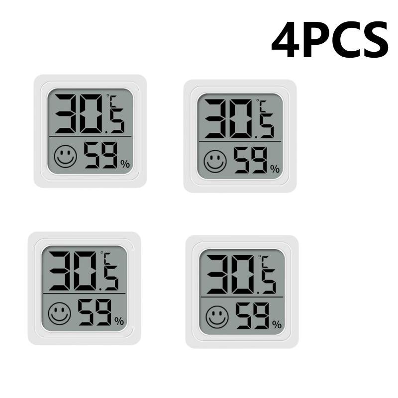 4pcs Digital Thermometer Hygrometer Indoor Mini Temperature LCD Electronic Monitor Hygrometer Outdoor Room Baby
