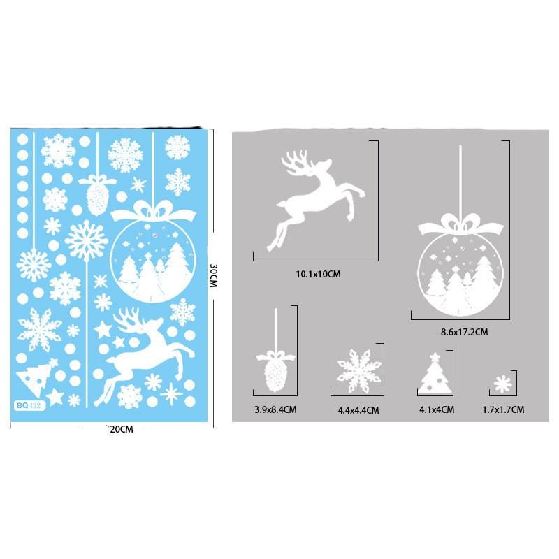 Weihnachtsspiegel-Aufkleber, Weihnachtsmann, Schneemann, Elch, Fensteraufkleber, Schneeflocke, Fensteraufkleber, Frohe Weihnachten, Frohes Neues Jahr 2025