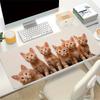 1pc Large Gaming Mouse Pad, UV Reactive Non-Slip Desk Mat, Washable PolyesterCate, Ginger, KittensComputer Pad with Vibrant Game Machine Pri
