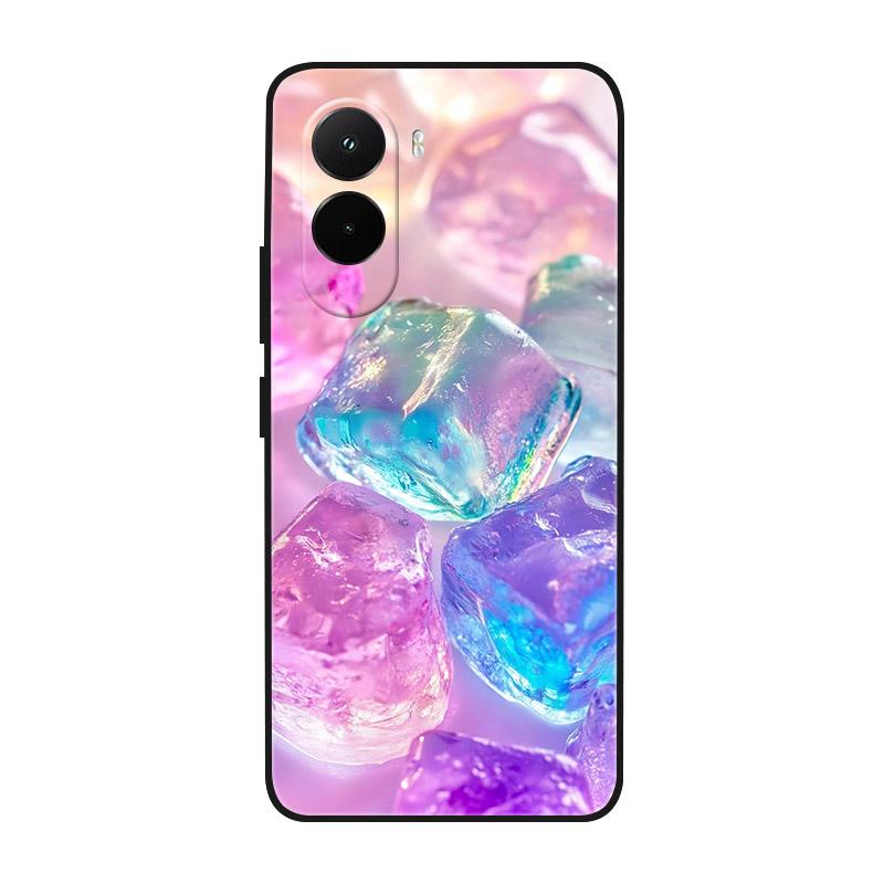 Etui na Poco M7 4G Fajne Malowane Marmurem Miękki Silikonowy Tylny Pokrowiec Na Xiaomi PocoM7 4G TPU Zderzak Fundas Poco M7 4G M 7 Coque