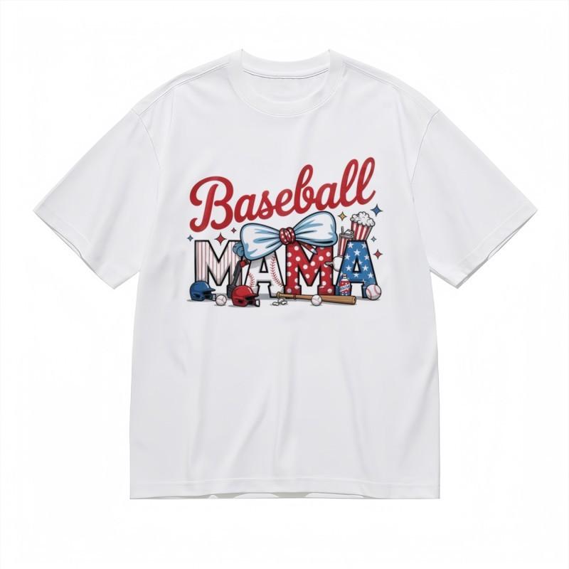 Women's Oversize Comfortable Classic T-Shirt Baseball Mama Celebration Tee