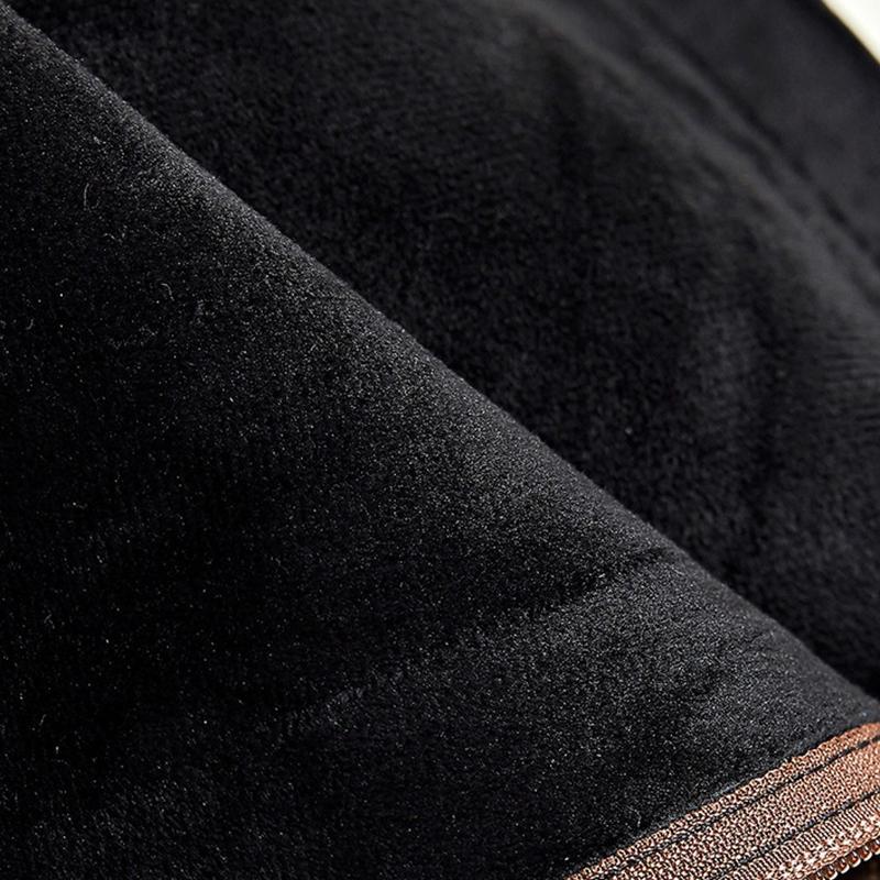 Winter New Heightening Knight Boots Thick Heel Retro Boots Women's Versatile Women's Shoes Plus Velvet Boots