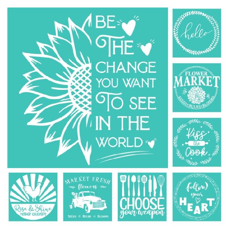 Self-Adhesive Silk Screen Stencil Reusable Mesh Transfer Printing Earring Clay