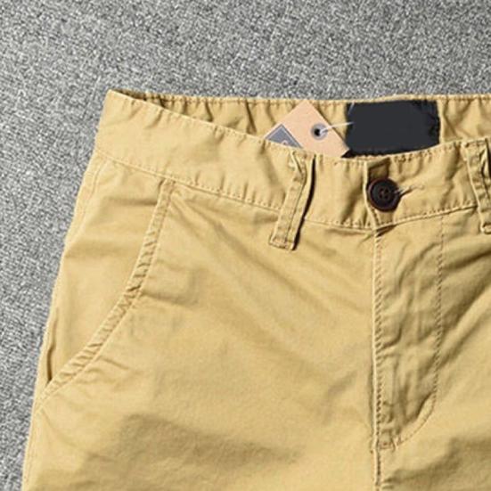 Taschen Reißverschluss Gerader Schnitt Mittlere Taille Herrenshorts Einfarbige Herren Sporthosen Streetwear