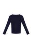 Women's Elegance Style Sweater Navy Blue Basic Double Knitwear Sweater