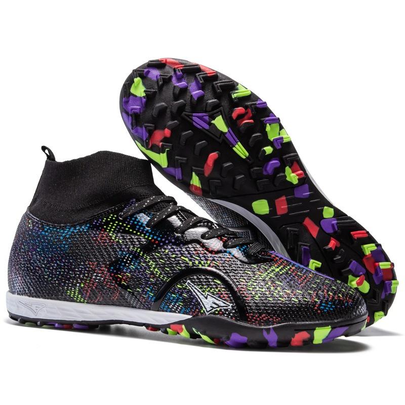 Men's/Women's Soccer Shoes Rubber Soft Sole Short Spikes Artificial Turf Indoor Competition Professional Children's Football Shoes