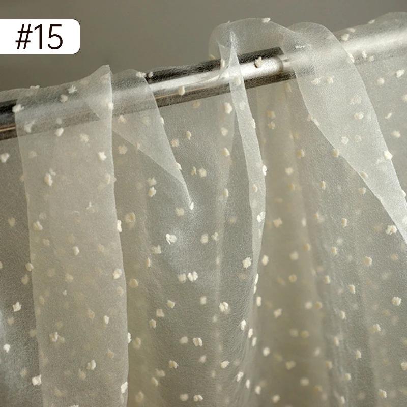 Seersucker Lace Fabric Black Polka Dot Tulle Fabric for Wedding Dress Bridal Veil Tutu Dress Baby Girls Puffy Clothing Sewing