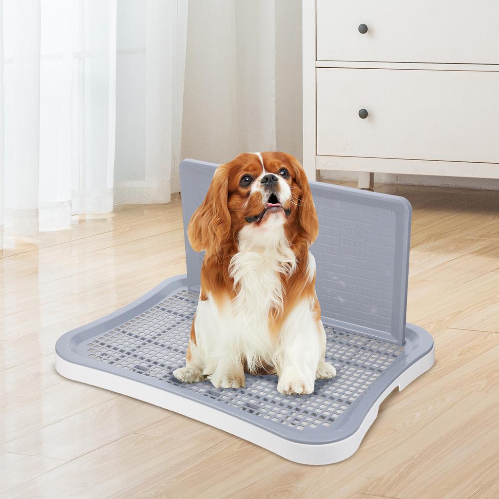 Dog Potty Training Toilet, Plastic Dog Pee Pad Holder With Removable Net, Reusable Dog Potty Trainer Dog Toilet Tray For Pets Up