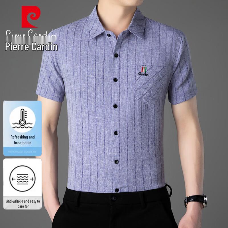 Pierre Cardin Men s Linen Short Sleeve Shirt XL