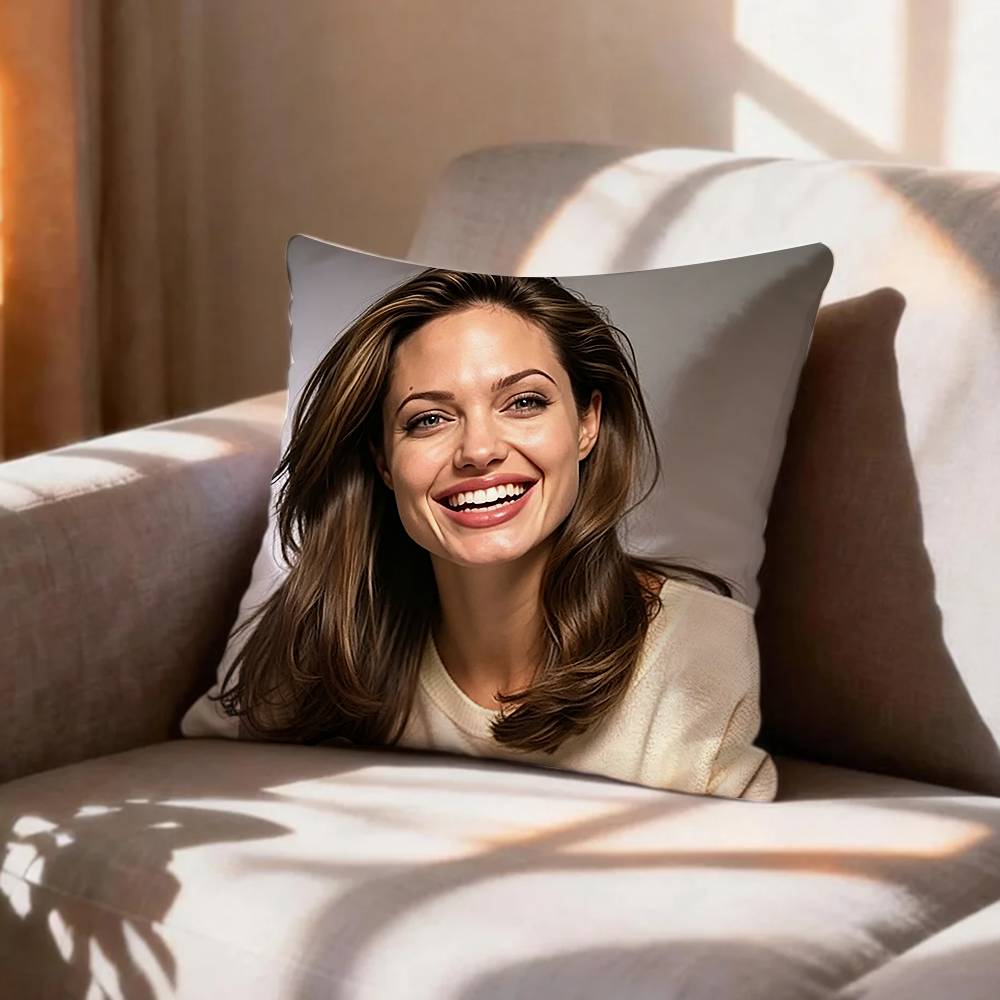 ActorAngelina JJolie Voight Pillow Case Pattern Printed Pillowcase For Living Room Sofa Cushion Cover