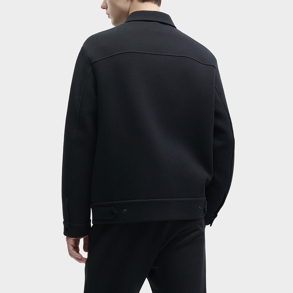 FILA Embroidered Logo Polo Casual Knit Jacket Men jackets Black F11M348502F-BK