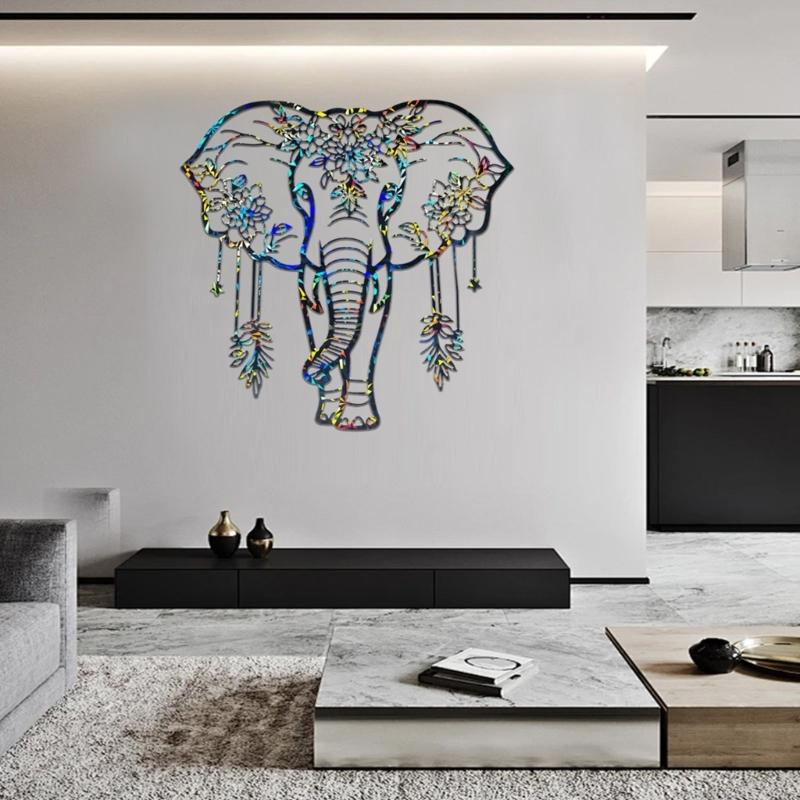 Elephant Shape Wall Hanging Decoration Crafting Mould Holographics Silicone Mold for Wall Sticker Jewelry Making Tool