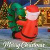 3.28FT Yard Party Decoration Inflatable swim circle Santa Toys LED Light Xmas Home Ornaments Supplies Christmas Holiday Gifts