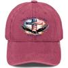 Christian America Th Anniversary Faith Cross Eagle Washed Denim Baseball Cap Adjustable