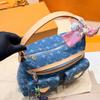 Alte Blumen Denim Stofftasche Canvas Unterarmtasche Esel Schultertasche Schrägspanner Tasche Damen Tasche Premium Vielseitig Exquisit