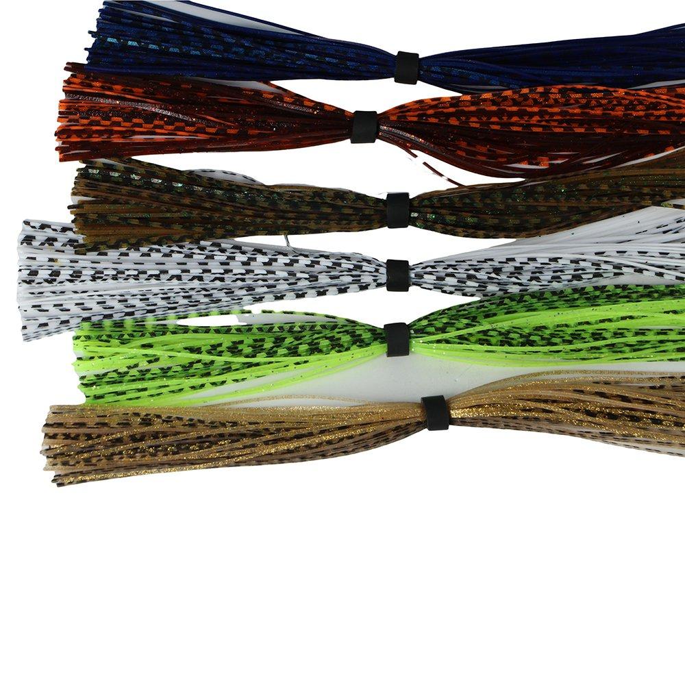 Mixed Color Buzzbaits Spinner 44 Strands Jig Squid Skirt Baitfish Silicone Skirts Jig Lures