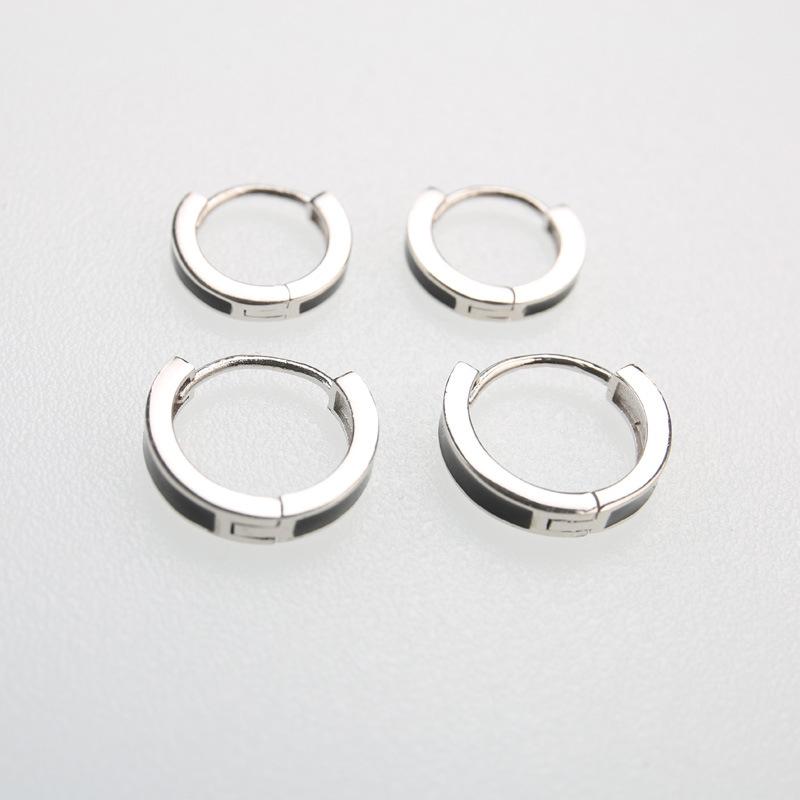 Earrings for Men and Women  Simple Round Black Glue Earrings  Personalized American Unique Earrings and Earrings