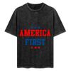 America First Tshirt Relaxed Casual Short Sleeve Tee
