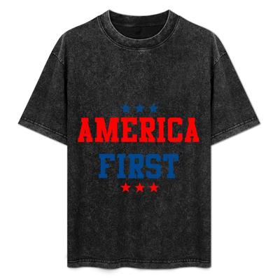 America First Tshirt Relaxed Casual Short Sleeve Tee